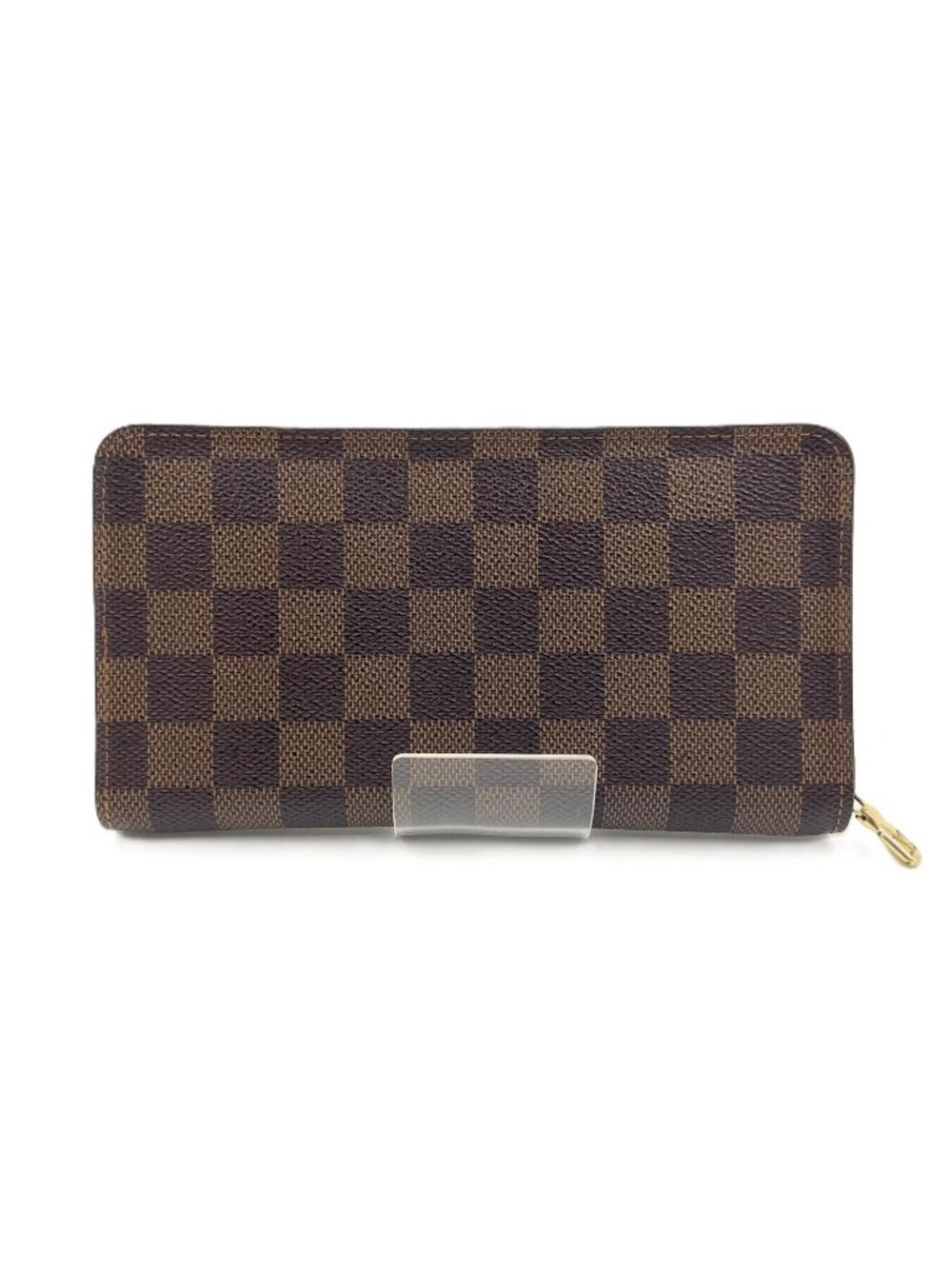 Louis Vuitton Damier Porte Monnaie Zip Around Wallet Brown Coin Purse